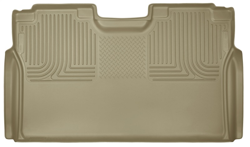 Ford F-150 Floor Mat - Rear - Husky Liners - WeatherBeater - Tan - 2015